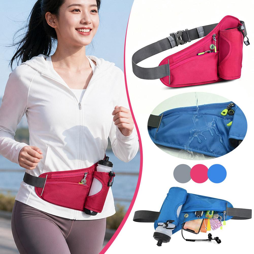 Running Belt Waist - Pochete Esportiva Impermeável Ajustável com Suporte