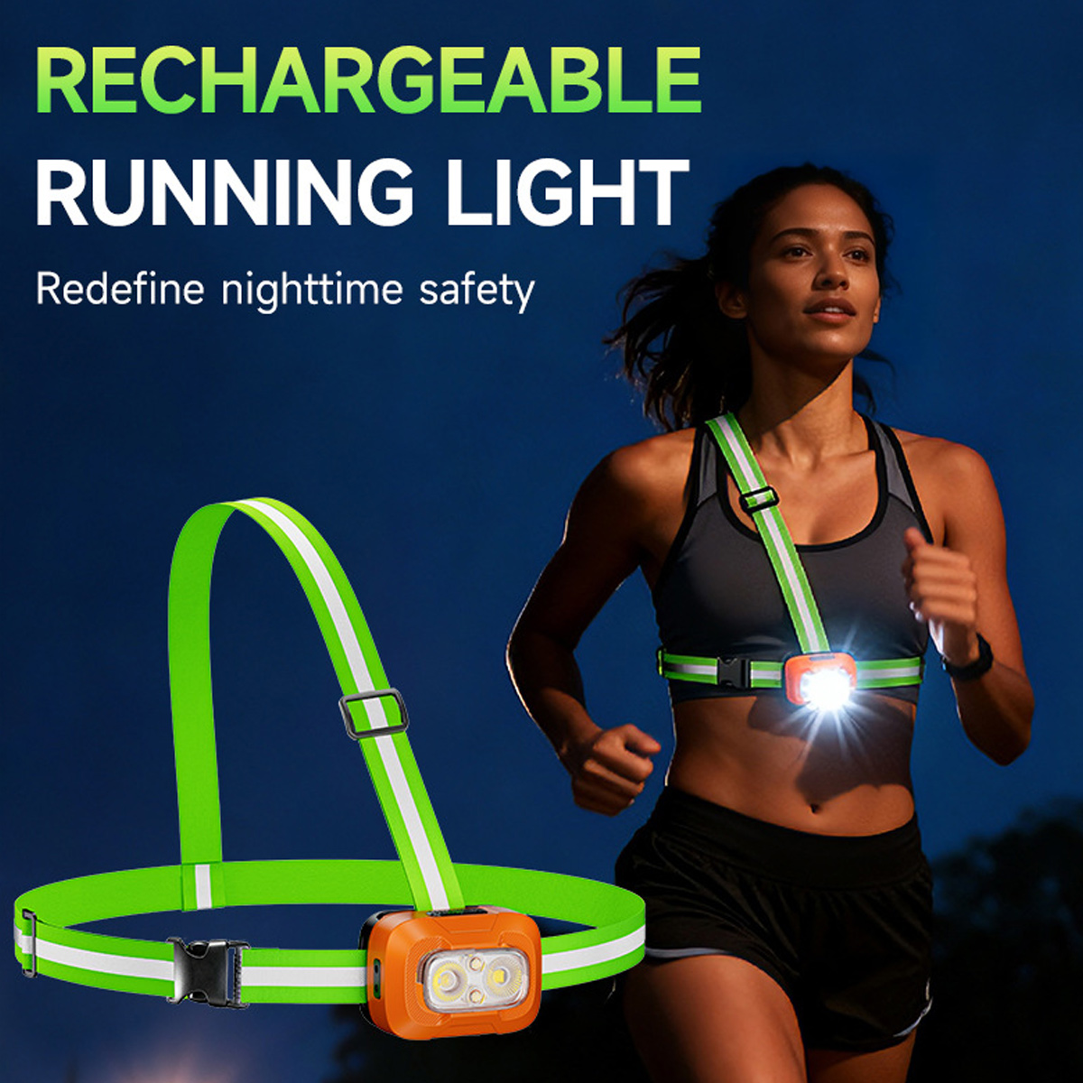 Lanterna de Peito Recarregável - Reflective Running Gear Vest avaliação e preço