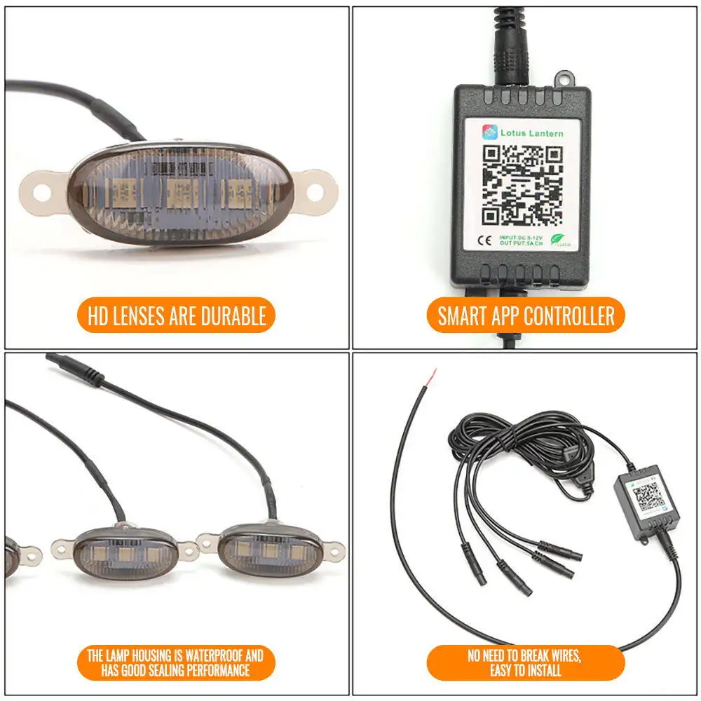 Grade dianteira do carro led i - Running Gear Accessories avaliação e preço